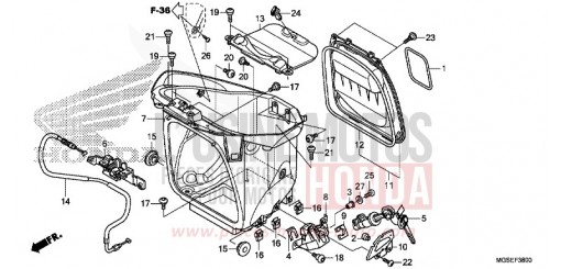 COMPARTIMENT A BAGAGES NC700SC de 2012